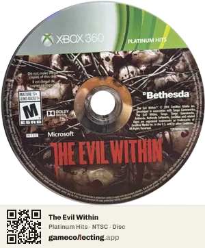 The Evil Within Xbox 360, NTSC disc