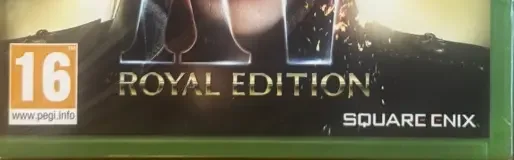 Final Fantasy XV, the PEGI square on its front