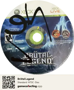 Brütal Legend Xbox 360, NTSC disc