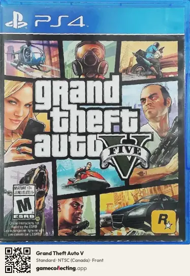 Grand Theft Auto V PlayStation 4, Canada box front