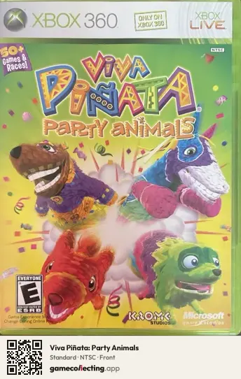 Viva Piñata: Party Animals Xbox 360, NTSC box front