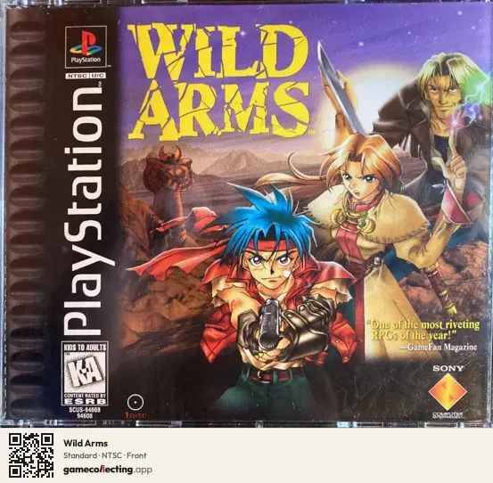 Wild Arms PlayStation, NTSC box front