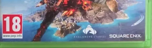 Just Cause 3, the USK square on its front