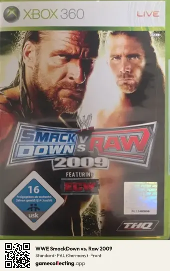 WWE SmackDown vs. Raw 2009 Xbox 360, Germany box front