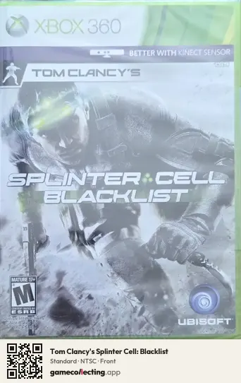 Tom Clancy's Splinter Cell: Blacklist Xbox 360, NTSC box front