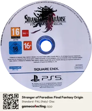 Stranger of Paradise: Final Fantasy Origin PlayStation 5, PAL disc