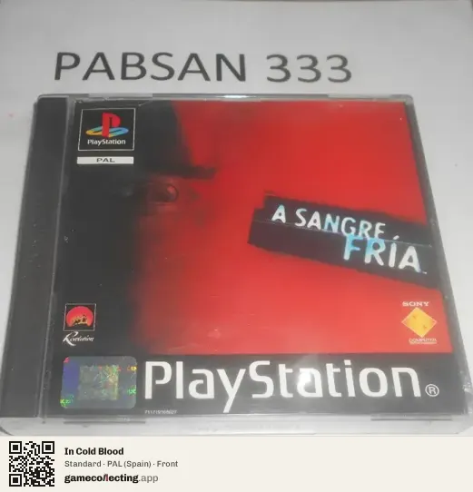 In Cold Blood PlayStation, Spain box front