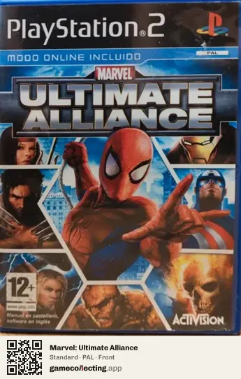 Marvel: Ultimate Alliance PlayStation 2, PAL box front
