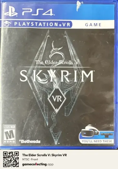 The Elder Scrolls V: Skyrim VR PlayStation 4, NTSC box front