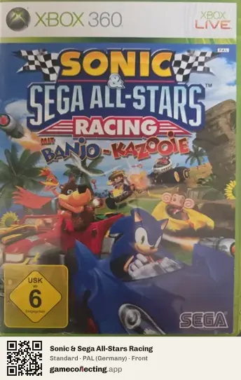 Sonic & Sega All-Stars Racing Xbox 360, Germany box front
