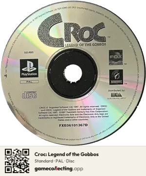 Croc: Legend of the Gobbos PlayStation, PAL disc
