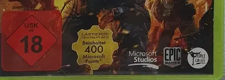 Gears of War: Judgment, the USK square on its front