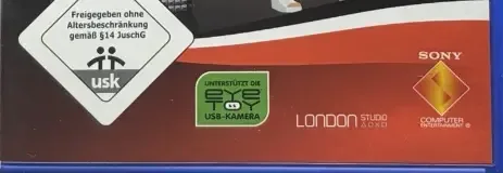 Singstar Amped, the USK square on its front