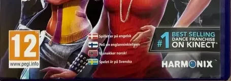 Dance Central 3, the PEGI square on its front