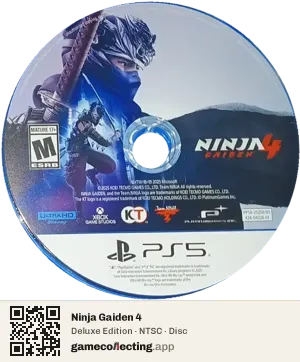 Ninja Gaiden 4 PlayStation 5, NTSC disc