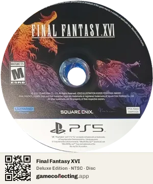 Final Fantasy XVI PlayStation 5, NTSC disc