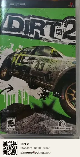 Dirt 2 PlayStation Portable, NTSC box front