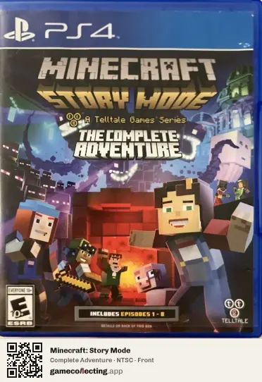 Minecraft: Story Mode PlayStation 4, NTSC box front