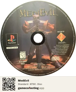 MediEvil PlayStation, NTSC disc