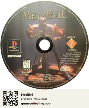 MediEvil PlayStation, NTSC disc