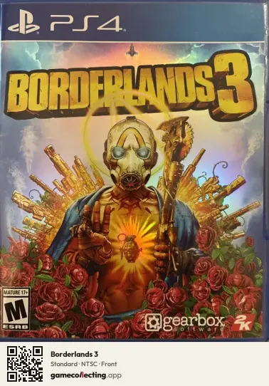 Borderlands 3 PlayStation 4, NTSC box front