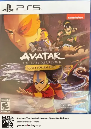 Avatar: The Last Airbender: Quest for Balance PlayStation 5, NTSC box front
