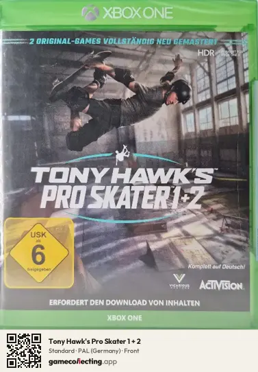 Tony Hawk's Pro Skater 1 + 2 Xbox One, Germany box front