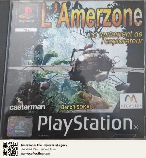 Amerzone: The Explorer's Legacy PlayStation, France box front