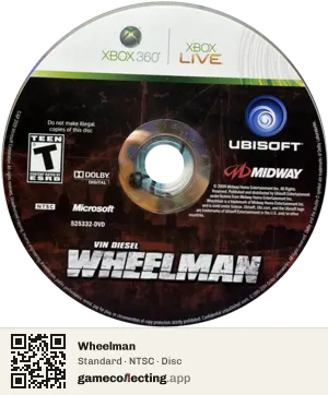 Wheelman Xbox 360, NTSC disc