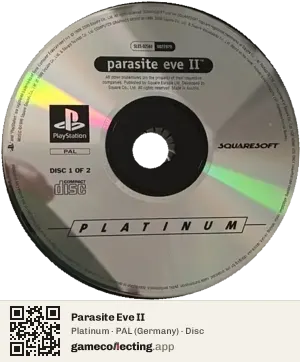 Parasite Eve II PlayStation, PAL disc