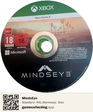 MindsEye Xbox Series X, PAL disc