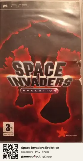 Space Invaders Evolution PlayStation Portable, PAL box front