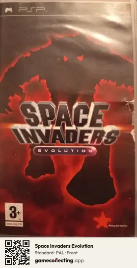Space Invaders Evolution PlayStation Portable, PAL box front