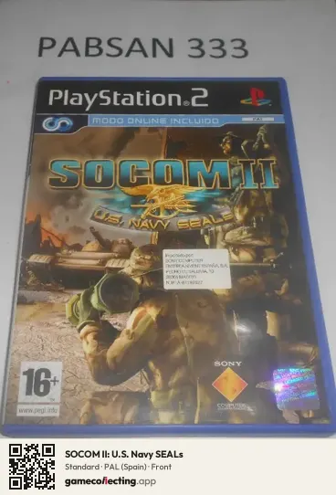 SOCOM II: U.S. Navy SEALs PlayStation 2, Spain box front