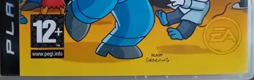 The Simpsons Game, the PEGI square on its front