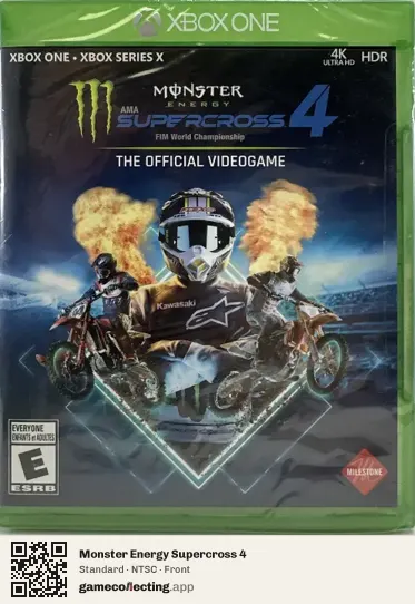 Monster Energy Supercross 4 Xbox Series X, NTSC box front