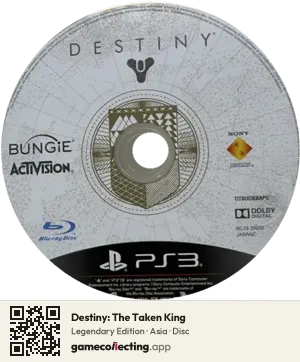 Destiny: The Taken King PlayStation 3, Asia disc