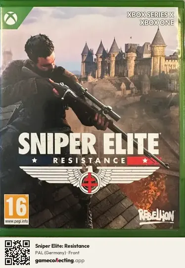 Sniper Elite: Resistance Xbox Series X, Germany box front
