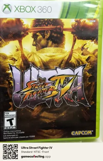 Ultra Street Fighter IV Xbox 360, NTSC box front