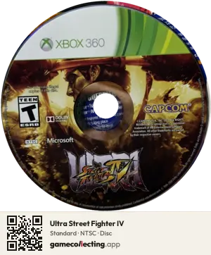 Ultra Street Fighter IV Xbox 360, NTSC disc