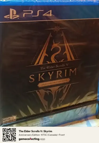 The Elder Scrolls V: Skyrim PlayStation 4, Canada box front
