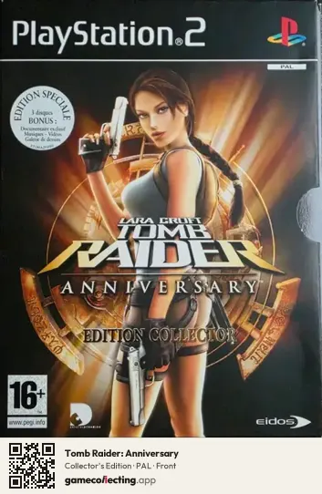 Tomb Raider: Anniversary PlayStation 2, PAL box front