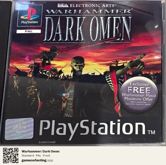 Warhammer: Dark Omen PlayStation, PAL box front
