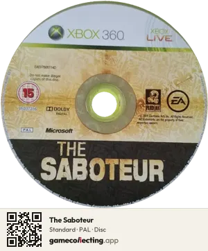 The Saboteur Xbox 360, PAL disc