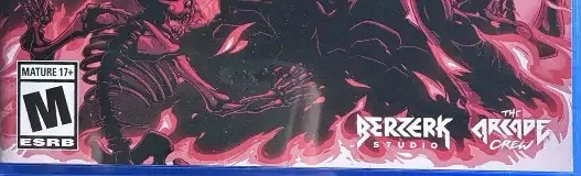 Infernax, the ESRB box on its front