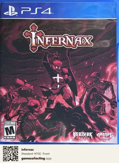 Infernax PlayStation 4, NTSC box front
