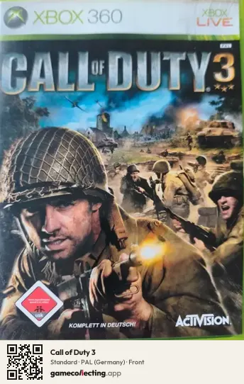 Call of Duty 3 Xbox 360, Germany box front