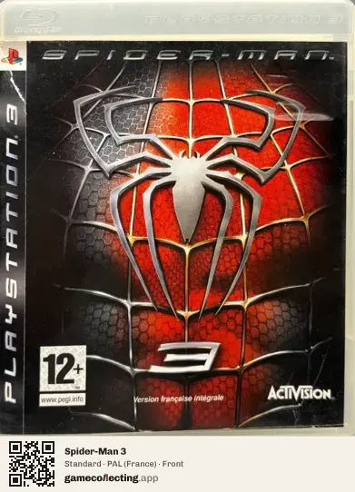 Spider-Man 3 PlayStation 3, France box front