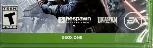 Star Wars Jedi: Fallen Order, the ESRB box on its front