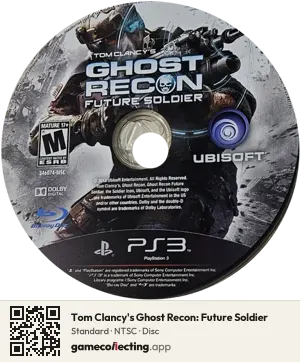 Tom Clancy's Ghost Recon: Future Soldier PlayStation 3, NTSC disc